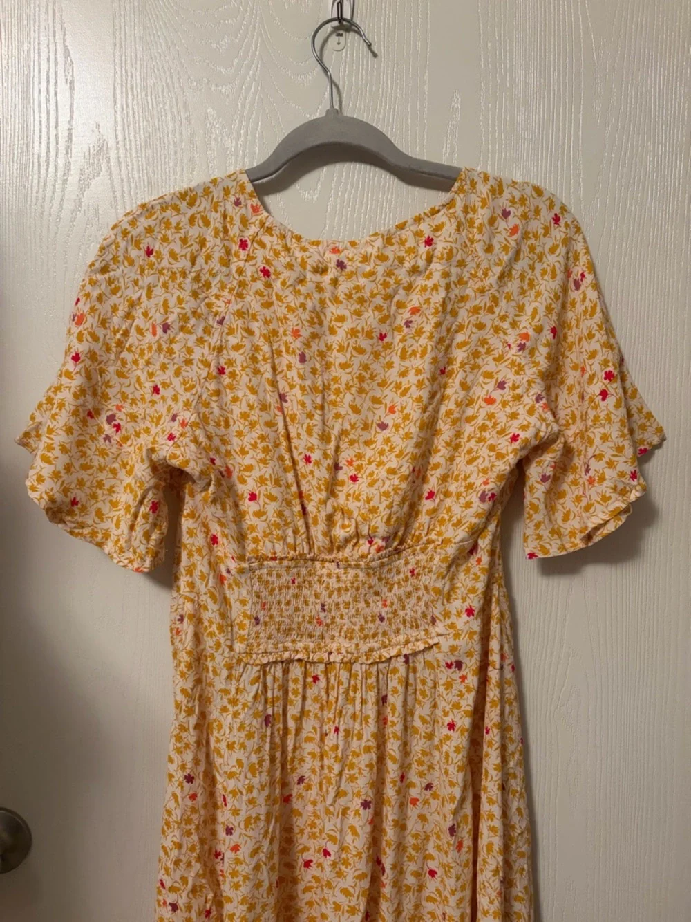 Free People In Full Bloom Flowy Midi Dress Size Large - Picture 9 of 10